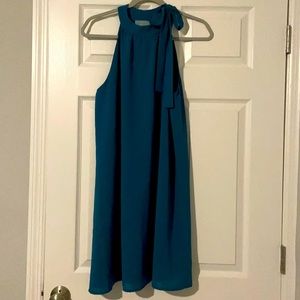 Cute teal dress with bow